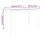 vidaXL Ensemble à manger de jardin 5Pièces Bois de teck massif