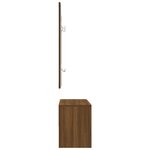 vidaXL Ensemble de meubles de couloir Chêne marron Bois d'ingénierie