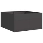 vidaXL Jardinière noir 80x80x40 cm acier laminé à froid