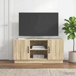 vidaXL Meuble TV Chêne Sonoma 102 x 34 5 x 47 cm Bois d'ingénierie