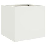 vidaXL Jardinière blanc 32x30x29 cm acier laminé à froid