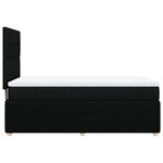 vidaXL Sommier à lattes de lit avec matelas Noir 100x200 cm Tissu