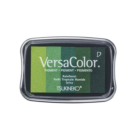 Tampon encreur "Versacolor"  teintes vertes  5 couleurs  4 7x7 5 cm