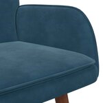 vidaXL Sofa 2 places Bleu 115 x 61 x 87 cm Velours