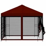 vidaXL Abri de jardin avec parois 3 x 3 m Bordeaux Polyester et Acier