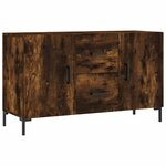 vidaXL Buffet chêne fumé 100x36x60 cm bois d'ingénierie