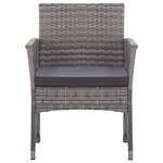 vidaXL Fauteuils de jardin coussins lot de 2 Anthracite Résine tressée