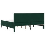 vidaXL Cadre de lit avec matelas Vert foncé 180 x 200 cm Velours