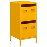 vidaXL Buffet jaune moutarde 35x39x73 5 cm acier laminé à froid