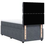 vidaXL Sommier à lattes de lit et matelas Gris foncé 80x200 cm Velours