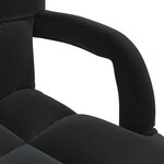 vidaXL Fauteuil de sol ajustable Noir Velours