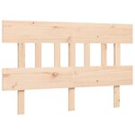 vidaXL Cadre de lit avec tête de lit 120x200 cm bois massif