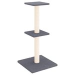 vidaXL Arbre à chat avec griffoirs en sisal gris foncé 73 cm