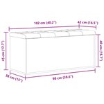 vidaXL Banc de Rangement Chêne noir 102 x 42 x 45 cm Bois d'ingénierie