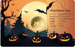 Pièce de monnaie en Or 3000 Francs g 0.031 (1/1000 oz) Millésime 2024 Gold Gift HALLOWEEN PUMPKIN 1/1000
