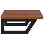 vidaXL Étagère de vasque murale acier et bois de chêne massif