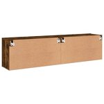 vidaXL Meubles TV muraux 2 Pièces chêne fumé 80x30x41 cm