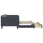 vidaXL Lit de jour avec gigogne et tiroirs sans matelas 100x200 cm
