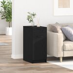 Armoire de bureau vidaXL en chêne noir - 33x50x75 cm - Fabriquée en bois d'ingénierie