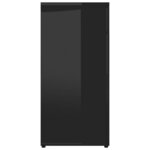 vidaXL Buffet Noir brillant 160x36x75 cm Aggloméré