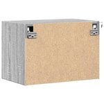 vidaXL Tables de chevet murales avec lumières LED 2 Pièces sonoma gris