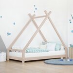 Lit tipi enfant TAHUKA 80 x 180 beige