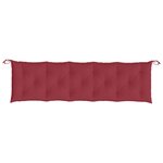 vidaXL Coussins de banc de jardin 2 Pièces rouge bordeaux tissu Oxford