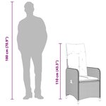 vidaXL Chaise inclinable de jardin avec coussins marron résine tressée
