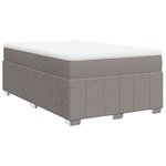 vidaXL Sommier à lattes de lit avec matelas Taupe 120x200 cm Tissu