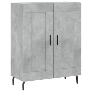 vidaXL Buffet gris béton 69 5x34x90 cm bois d'ingénierie