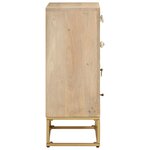 vidaXL Commode 55x30x76 cm bois massif de manguier et fer