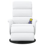 vidaXL Fauteuil de massage inclinable Blanc 71 x 98 x 106 cm Faux cuir