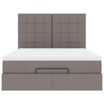 VidaXL Cadre de lit ottoman avec matelas taupe 140x200 cm tissu