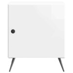 vidaXL Cabinet de chevet Blanc brillant 43 x 34 5 x 50 cm