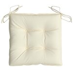vidaXL Coussins de chaise 6 Pièces blanc crème 40x40x7 cm tissu oxford