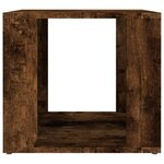 vidaXL Table de chevet Chêne fumé 41x40x36 cm Bois d'ingénierie