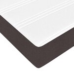 vidaXL Cadre de lit avec matelas Marron foncé 180 x 200 cm tissu