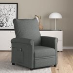 vidaXL Fauteuil inclinable électrique Gris foncé Tissu