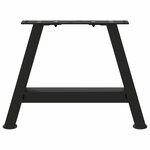 vidaXL Pieds de table basse en forme de A 2 pièces noir 50 x (30-31) cm acier