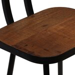 vidaXL Tabourets de bar lot de 4 bois massif de récupération