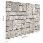 Vidaxl panneaux muraux 3d avec design de brique gris 11 pcs eps