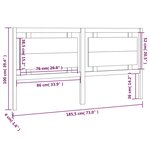 vidaXL Tête de lit 185 5x4x100 cm Bois massif de pin