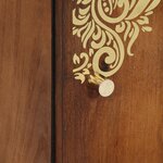 vidaXL Meuble Haut Marron Miel avec accents dorés Bois de Manguier Massif