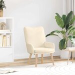 vidaXL Fauteuil relaxant Crème 63 x 67 x 94 cm tissu
