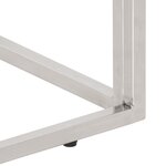 vidaXL Table basse argenté acier inoxydable et verre trempé