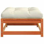vidaXL Repose-pieds de jardin avec coussins 2 Pièces bois massif pin
