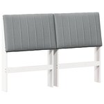 vidaXL Tête de lit capitonnée Gris clair 140 cm Pin massif