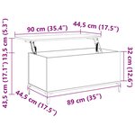 vidaXL Table basse Sonoma gris 90x44 5x45 cm Bois d'ingénierie