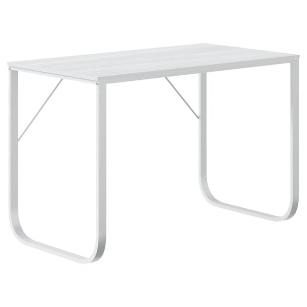vidaXL Bureau d'ordinateur Blanc 110x60x73 cm Aggloméré