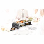 Princess gril à raclette en pierre avec 8 poêles 1300 w 162830